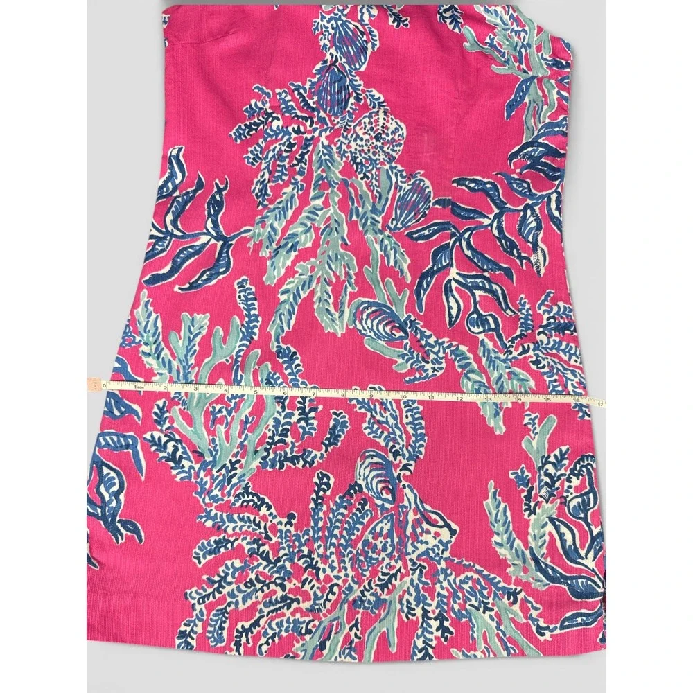 Lilly Pulitzer Girls Pink Coral Reef Print Shift Dress Starfish Zipper‎ Size 14